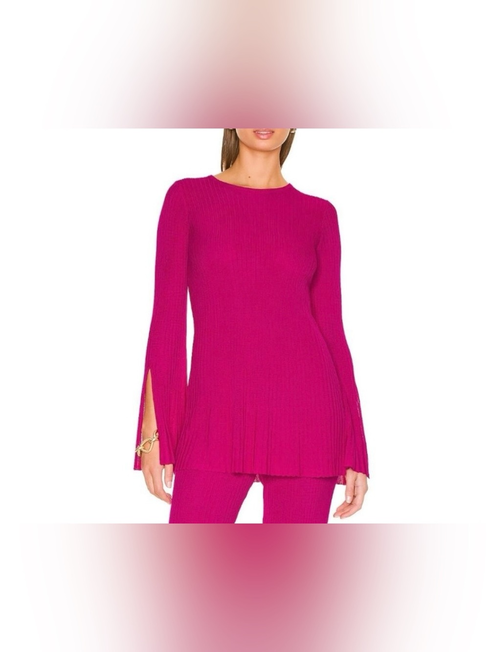 Cult Gaia SET Kasia Top (S) & Dahlia Pants (xs) Bloom fuchsia / magenta - Picture 9 of 13
